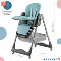 Детский стульчик для кормления - шезлонг Babyhit Confiture, цвет бирюзовый