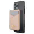 Бумажник Guess Wallet Cardslot Magsafe Saffiano Script logo, золотой