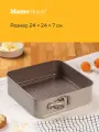 Форма для выпечки разъемная Master House Бригитта, углеродистая сталь, антипригарное покрытие, 24х24 см