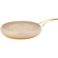 Сковорода Dlk с крышкой 26х7 см (2,8 л) с АПП, цвет: кремовый/золотой, арт. 5051-CRM/GD-26