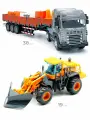 Фура тягач серая с трактором - свет и звук - инерционный механизм