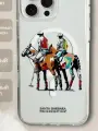 Чехол SANTA BARBARA POLO Santa Barbara, для iPhone 16 Pro, MagSafe, прозрачный, АБС-пластик/кожа