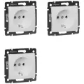 Механизм розетки Legrand Valena с заземлением белый (комплект из 3 шт)