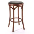 Табурет барный 650 Венский мягкий (средний тон, экокожа коричневая)