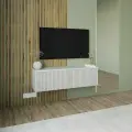 Тумба под телевизор подвесная Астон 110х31х29 см, Белый/Верона
