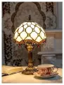 Винтажная настольная лампа Тиффани с абажуром, светильник для комнаты, кухни, спальни GSMIN GS-19 диаметр 20см высота 35см (Дизайн 1)