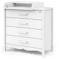 Комод пеленальный детский Felix, 80×57×96 см, 4 ящика, белый