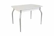 Стол обеденный «Танго», раздвижной, белый/белый (1100х750х750)