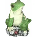 Садовая фигурка для сада и дачи Лягушка с лягушонком Н-30см, L-22см