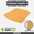 ЭВА ЕВА EVA коврик CellMat в багажник Hyundai Coupe II рестайлинг, Хендай Купе 2-ое поколение, 2006-2009
