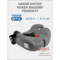 Бустер детский автомобильный Siger Норд Fix 22-36 кг, светло-серый