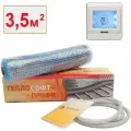 Теплый пол электрический под плитку 3,5 м2 с сенсорным терморегулятором / Нагревательный мат Теплософт Профи 3,5 м. кв.