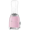 Блендер SMEG для смузи, 2 бутылки 0.6 л, розовый, стационарный, 2 скорости, ретро, 300 Вт, PBF01RDEU