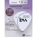 Медиаторы bagandmusic Jazz III XL толщина(1.2 мм), делрин, белый - 100 шт