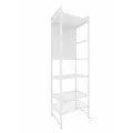 Стеллаж с крючками Микс для прихожей 60 см, Белый