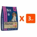 BRIT PREMIUM DOG ADULT SMALL для взрослых собак маленьких пород с курицей (3 кг х 3 шт)