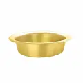 Таз для варенья Кольчугинский Мельхиор 3л. латунный без ручки (С8408)
