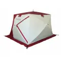 Палатка Снегирь 4Т Long Компакт, трехслойная, стеклопластик, красная