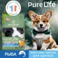 Сухой корм для щенков и собак во второй половине беременности Pro-Nutrition Flatazor Pure Life Puppy Mini/Medium с рыбой, беззерновой, для щенков с чувствительным пищеварением, Франция, 2 кг.