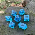 Дайсы ручной работы (игральные кости, кубики) для Dungeons and Dragons, Pathfinder RPG (набор 7шт) Cat Mint