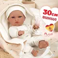 Кукла reborn пупс Arias elegance Natal маленькая 30 см испанская силиконовая виниловая, 1 шт.