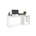 Есэндвич S Grand Лаворо Стол письменный с ящиками 180х60х75 см (Белый/Белый глянец)