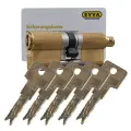 EVVA Цилиндровый механизм EVVA 3KS (87)56/31 ключ/вертушка, латунь