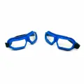 Очки защитные , строительные, закрытые, синие, универсальные, 1 пара