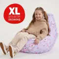 Кресло-мешок Bean Joy, пуфик мешок, бескаркасное кресло, размер XL, оксфорд, Волшебный единорог