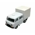Игрушка машинка УАЗ-39094 Фермер(пластик, белый) с будкой Рефрижератор 1:43 15970 02
