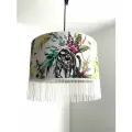Абажур с бахромой Пантера, 35*26 см, серый