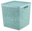 Коробка М 2327 бязь 28х28х28 см с крышкой морская волна idea