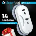Робот мойщик Cleanbot Pro 2.0, для окон, с пультом, 80Вт, 14 салфеток из микрофибры