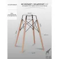 Ножка для стола в стиле EAMES 750, подстолье из массива дерева с металлическими ножками 75 см высота, Лофт