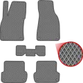 Автомобильные коврики EVA для Audi A4 II B6 (2000-2006), серые с серым кантом, ячейка - ромб