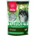 BLITZ HOLISTIC TURKEY для взрослых собак маленьких пород с индейкой и уткой в соусе (85 гр х 24 шт)