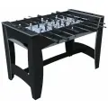 Игровой стол - футбол Hit (122x63.5x78.7 см, черно-серебристый)
