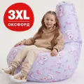 Кресло мешок Bean Joy, пуфик мешок, бескаркасное кресло, размер 3XL, оксфорд, Волшебный единорог