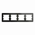 Рамка четырехпостовая антрацит, Schneider Electric Glossa (комплект 9шт)