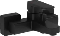 Смеситель для ванны с душем VitrA Root Square A4273736EXP матовый, вертикальный, черный, однорычажный, настенный, латунный