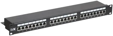 Патч-панель ITK PP24-1UC5ES-D05, 19, 24 RJ-45, экранированный кабель, надежность