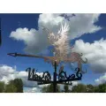 Флюгер на крышу Феникс , большой: 80 * 80 см, медный античный