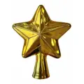 Верхушка на елку Звезда золото в прозрачной упаковке 17см