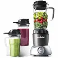 Электрический блендер nutribullet Select NB200DG, настольный миксер, измельчитель, миксер для смузи, мощность 1000 Вт, 2 скорости, импульсный режим, чашка To Go, подходит для горячих ингредиентов, серебристый