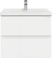 Тумба с раковиной Onika Эвада 70 подвесная, 70 см, с ящиками, белая, прямоугольная, в современном стиле из фарфора