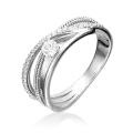 Кольцо PLATINA, белое золото, 585 проба, бриллиант