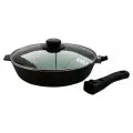 Сковорода Камская Посуда чугунная со съемной ручкой и крышкой (с8062)