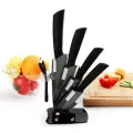 Набор комплект кухонных ножей 5 в 1 MyPads A157-054 нож керамический с противоскользящей ручкой с удобной подставкой и стильным дизайном