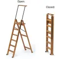 Стремянка интерьерная Arredamenti Tuscania-6, Италия, деревянная, складная, на колесиках