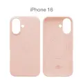 Силиконовый чехол COMMO Shield Case для Apple iPhone 16 с поддержкой беспроводной зарядки, Peach Pink
